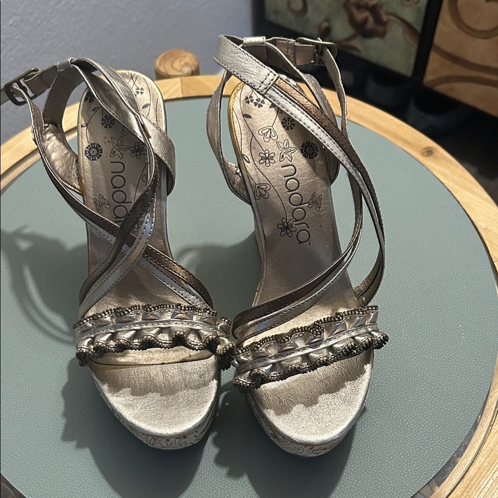 Andiamo Silver Strappy Sandals